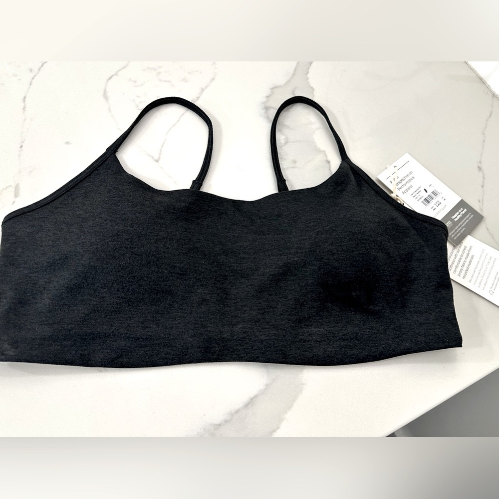 Vuori Halo essential bra black heather color size large women’s